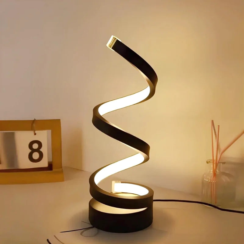 Lampe de chevet tactile en spirale