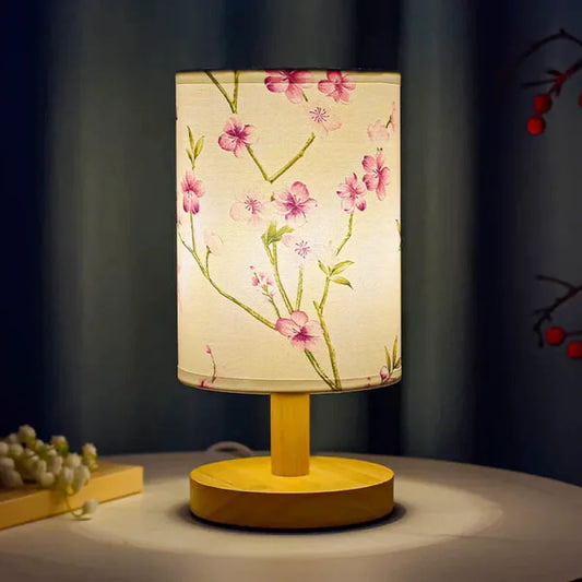 Lampe de chevet japonaise sur pied – Fleur Éternelle