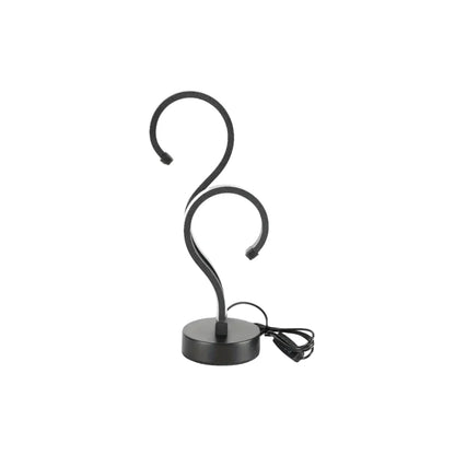 Lampe de chevet moderne en spirale noire