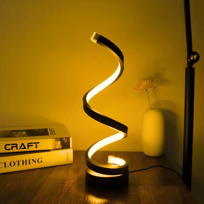 Lampe de chevet tactile en spirale