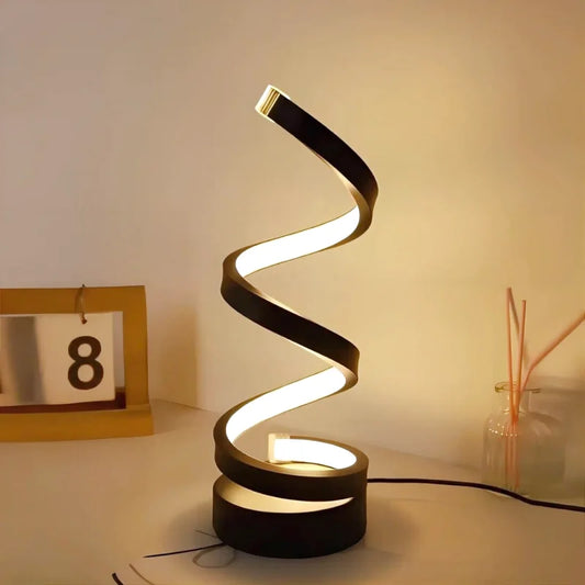 Lampe de chevet tactile en spirale